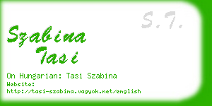 szabina tasi business card